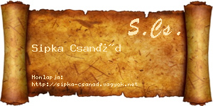 Sipka Csanád névjegykártya