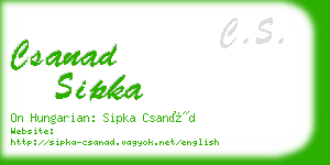 csanad sipka business card